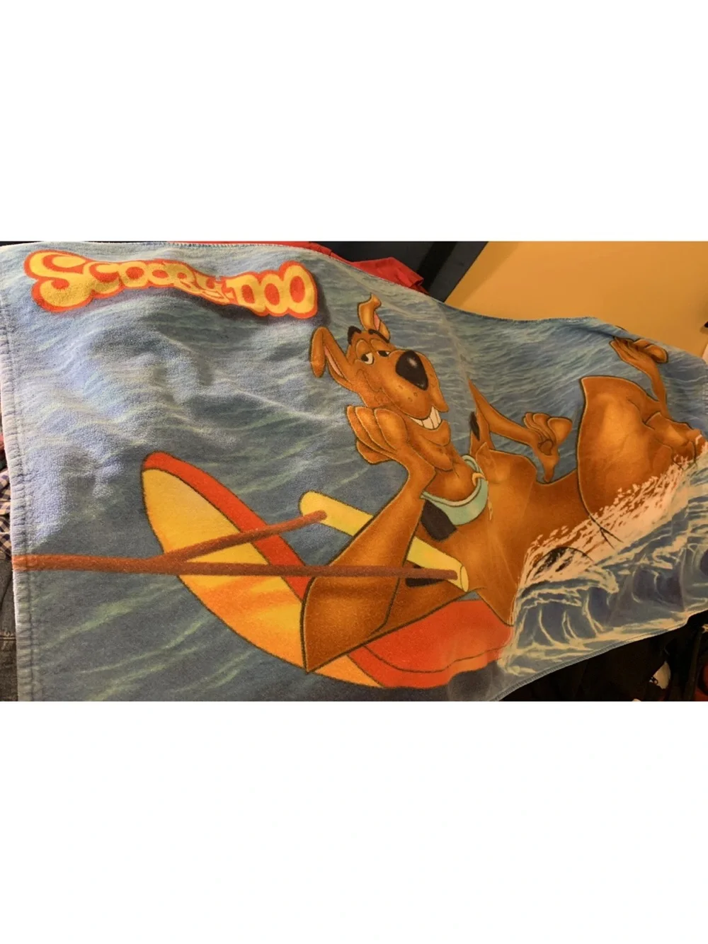 Vintage Scooby Doo beach towel all over print with Water Skiing Scooby‎ Doo